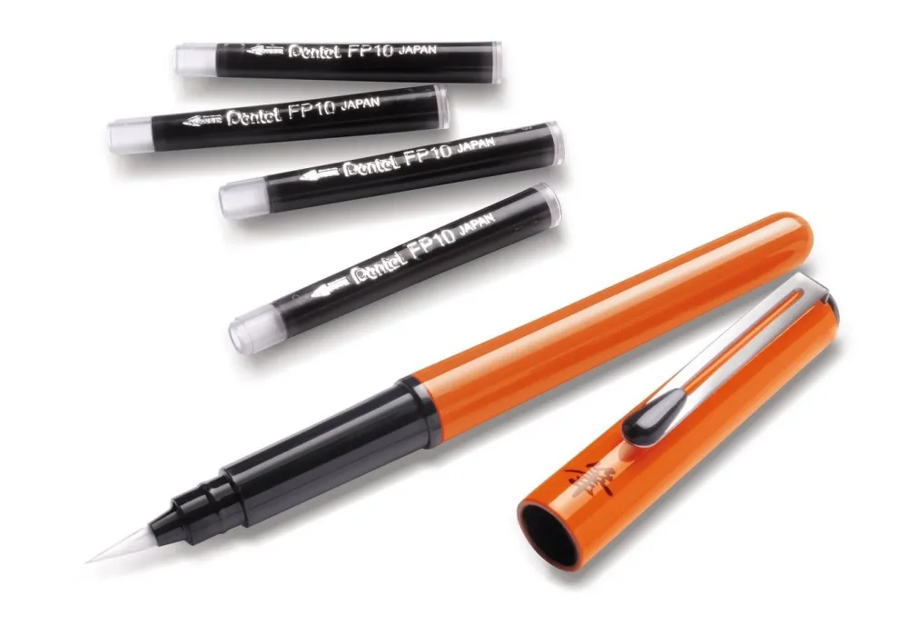 Pentel Kieszonkowe pióro Brush Pen - - pomarańczowe