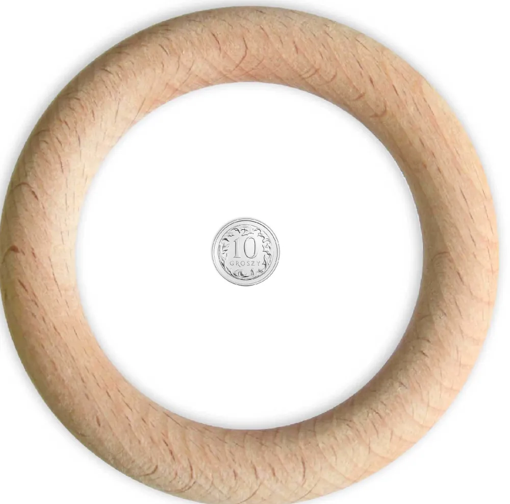 Kółko pierścień drewniany do makramy - 93 mm > Obręcze Drewniane