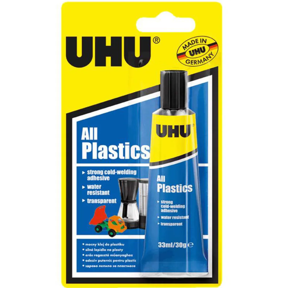 UHU Klej do plastiku w płynie All Plastics - - 33 ml