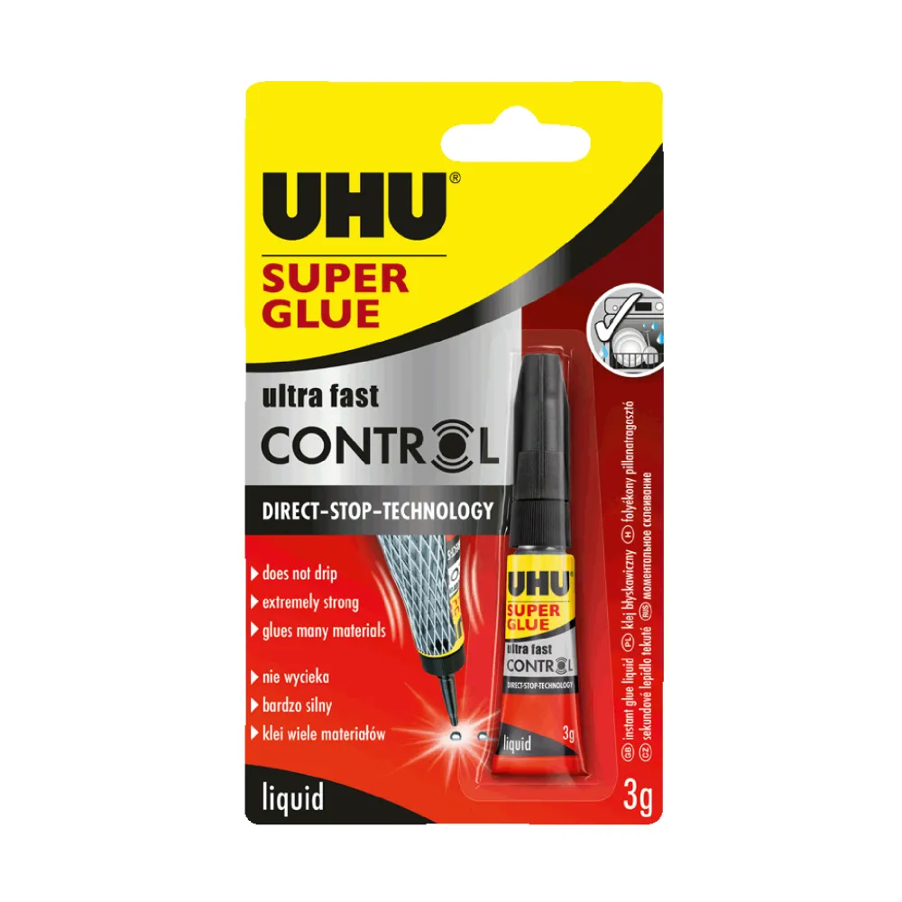UHU Klej Super Glue Control - - 3 g