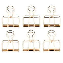 Rico Design Klipsy metalowe do dokumentów - - złote, 19 mm, 6 szt.
