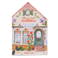 Moulin Roty Kolorowanka domek z naklejkami - - Les Minouchkas ><noscript><img width=
