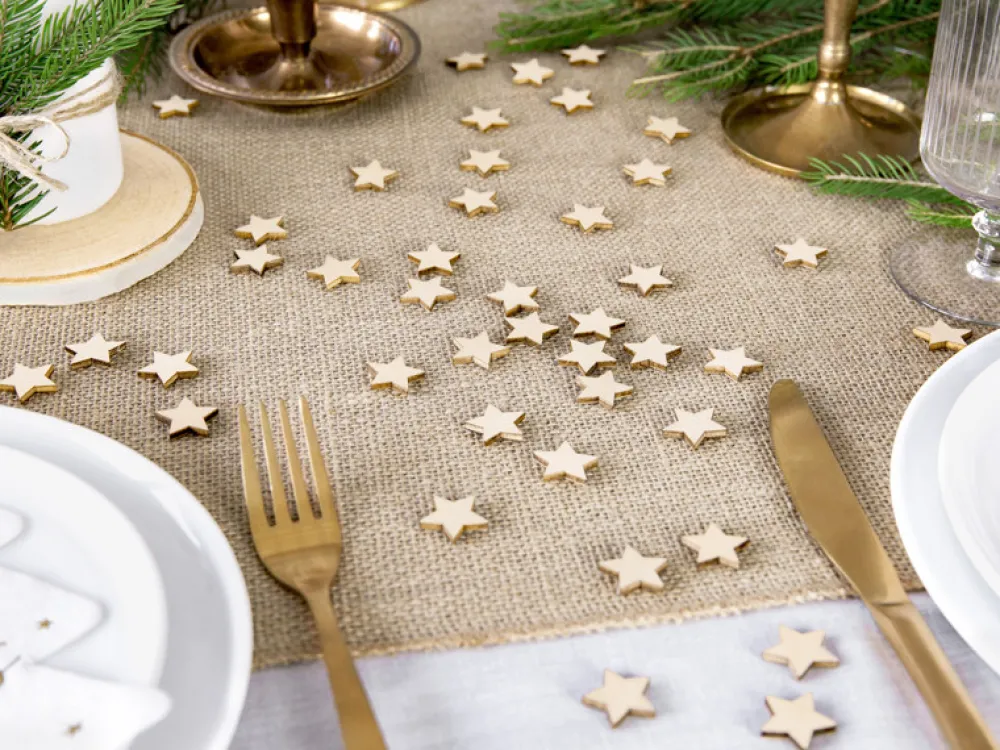 PartyDeco Konfetti drewniane Gwiazdki - 2 x 2 cm, 50 szt. > Serpentyny I Konfetti