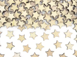 PartyDeco Konfetti drewniane Gwiazdki - 2 x 2 cm, 50 szt. ><noscript><img width=