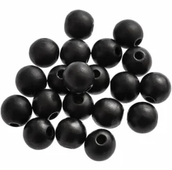 dpCraft Koraliki drewniane - - czarne, matowe, 16 mm, 20 szt.