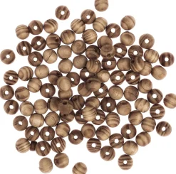 dpCraft Koraliki drewniane kulki - - sosnowe ciemne, 1 cm, 100 szt. > Koraliki