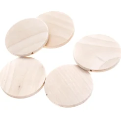 dpCraft Koraliki drewniane monety - - naturalne, 5 cm, 5 szt. > Drewniane