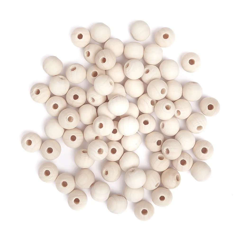 dpCraft Koraliki, kulki drewniane - - naturalne, 12 mm, 77 szt.