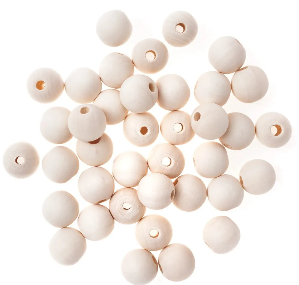 dpCraft Koraliki, kulki drewniane - - naturalne, 10 mm, 40 g > Koraliki