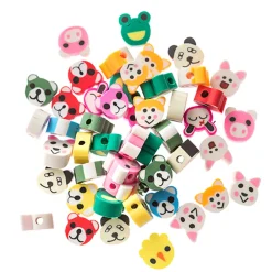 dpCraft Koraliki polimerowe Kolorowe Zwierzątka - - 1 cm, 48 szt. > Koraliki