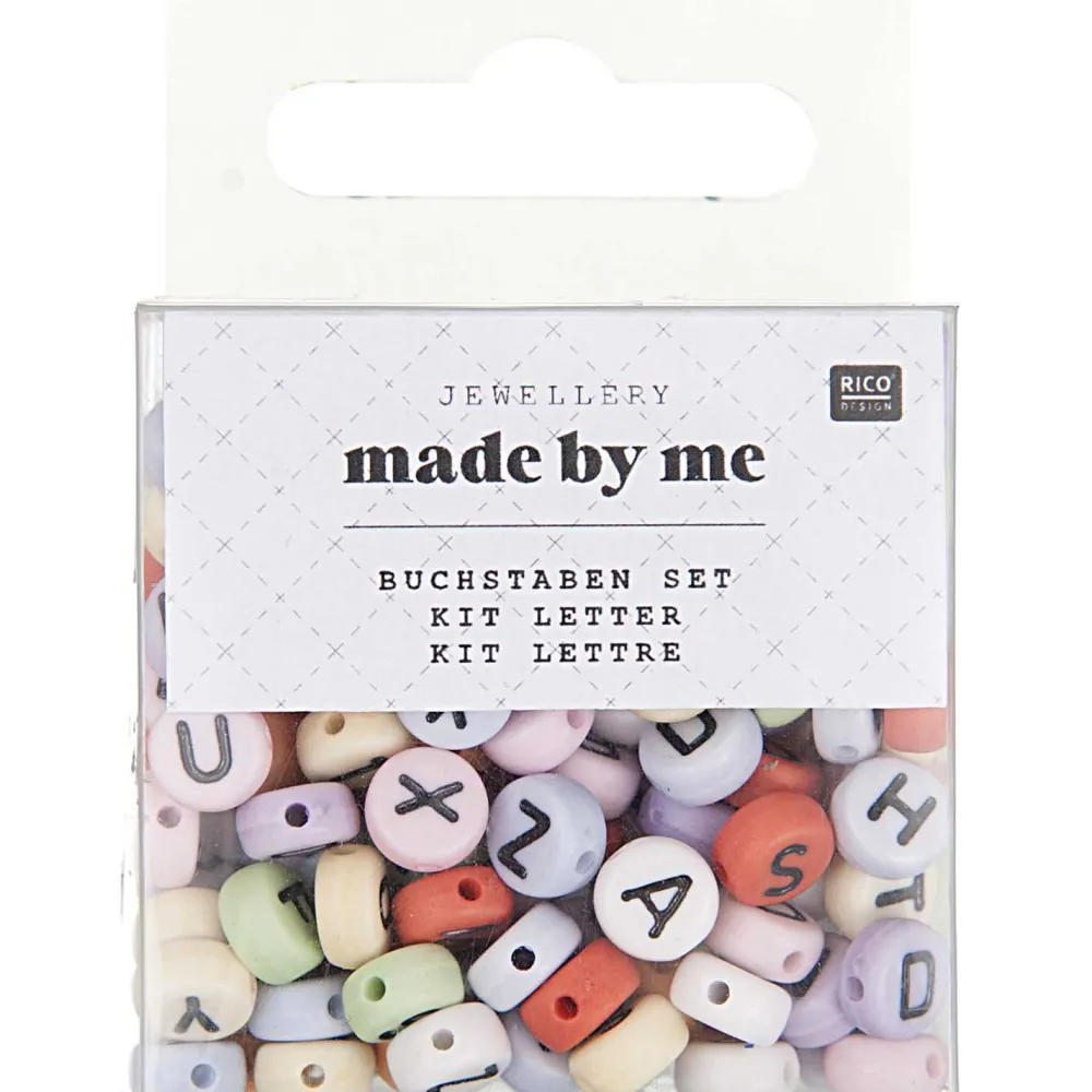 Rico Design Koraliki z literkami - - pastelowe, 165 szt. > Koraliki