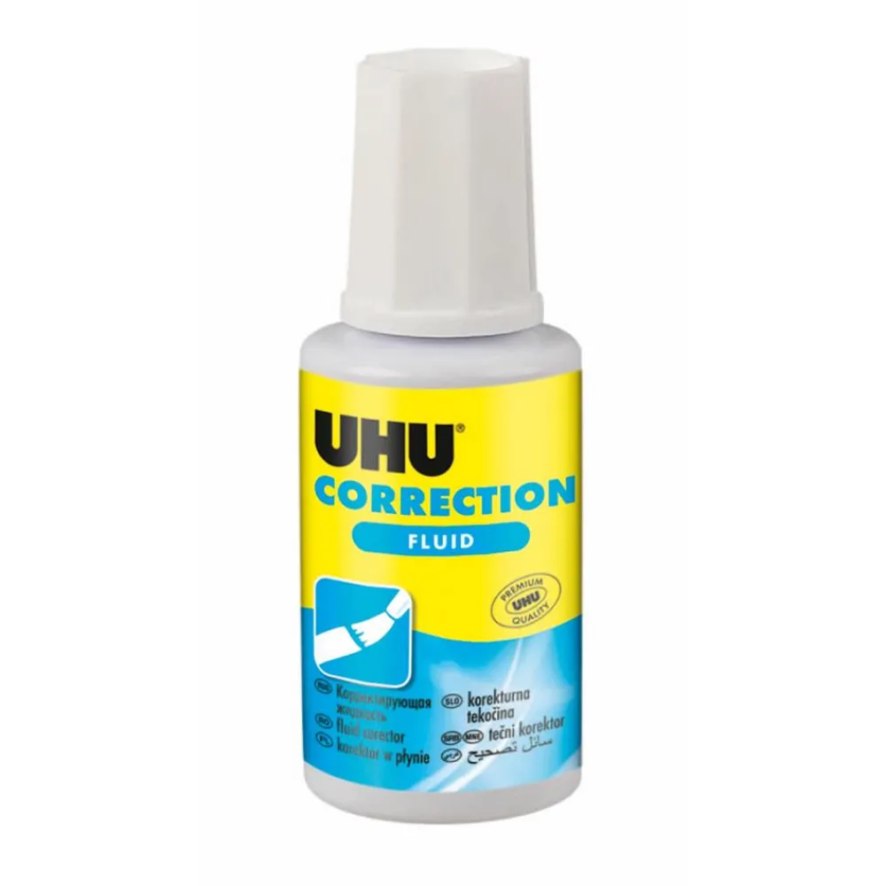 UHU Korektor do długopisów w płynie z pędzelkiem - - 20 ml > Korektory