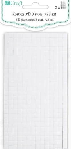 dpCraft Kostka samoprzylepna 3D - - 5 x 5 mm, 728 szt.