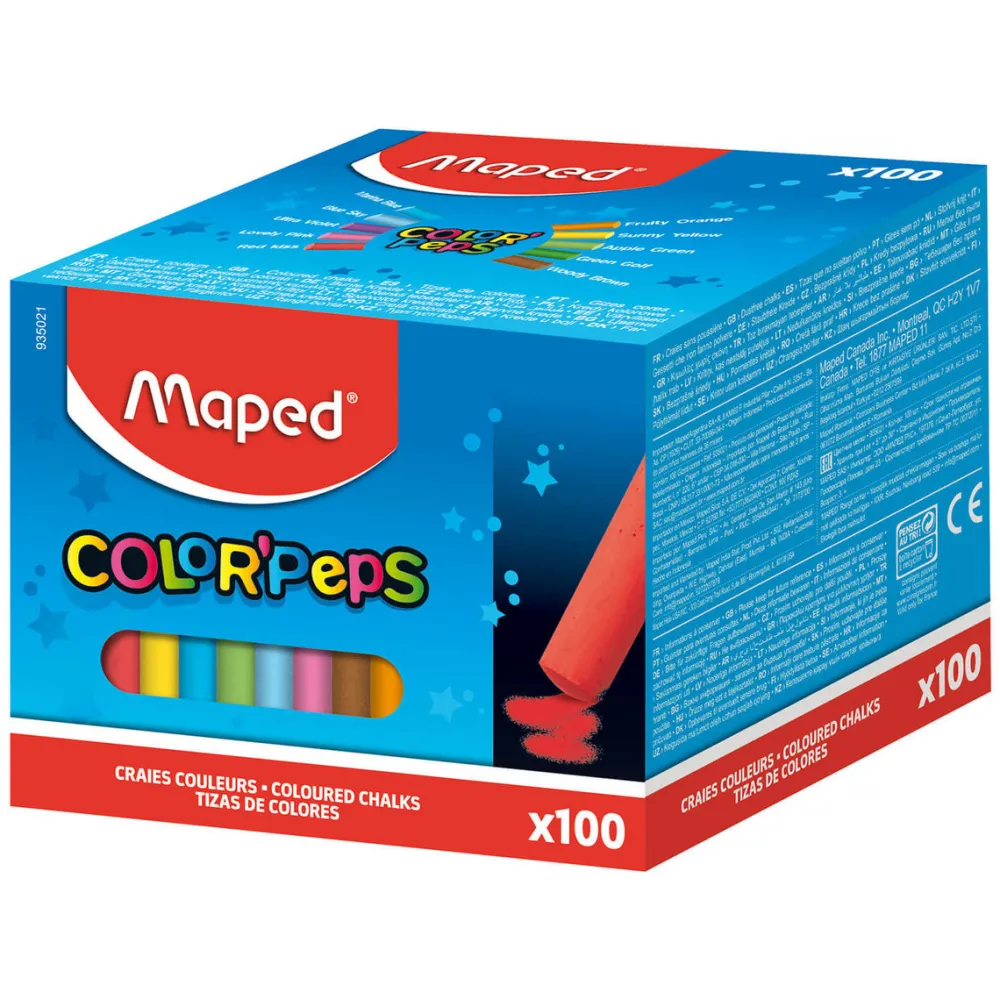 Dzieci Maped Kreda kolorowa Color' Peps dla dzieci - - 10 kolorów, 100 szt.