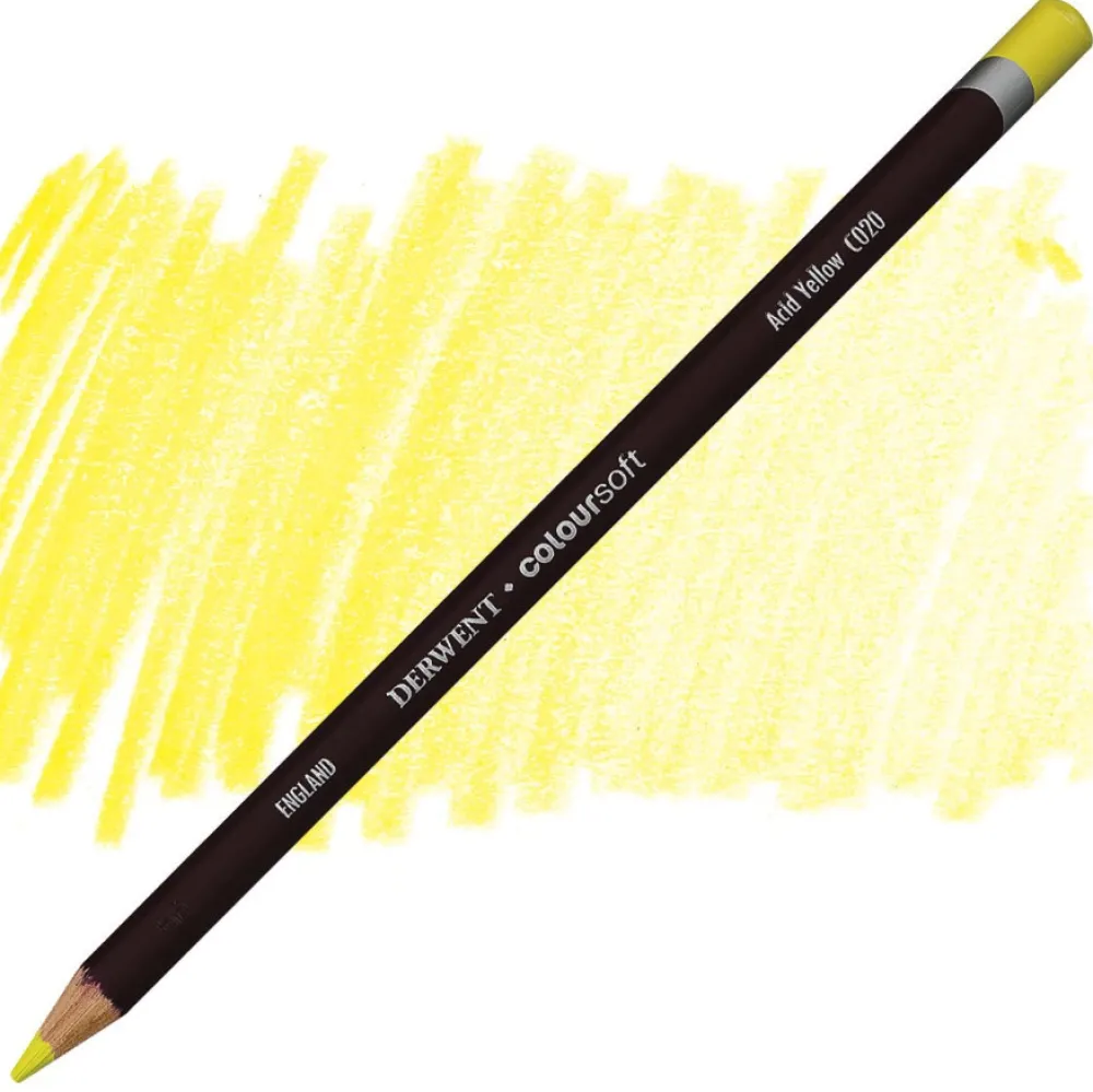 Derwent Kredka Coloursoft - - C020, Acid Yellow