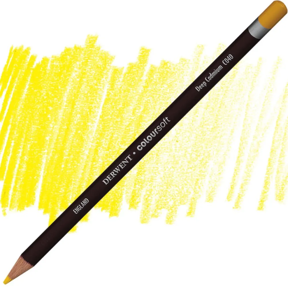 Derwent Kredka Coloursoft - - C040, Deep Cadmium