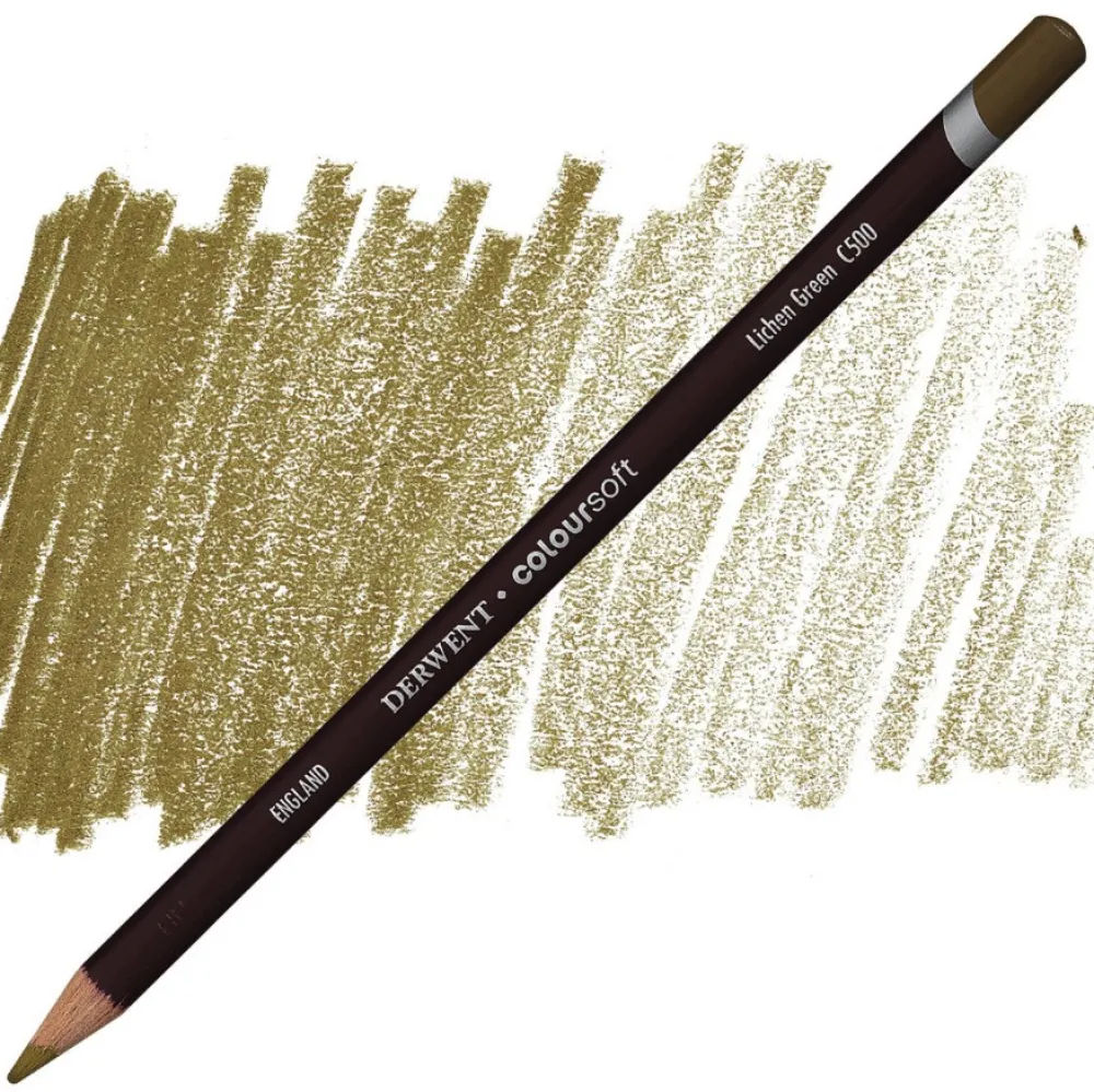 Derwent Kredka Coloursoft - - C500, Lichen Green > Kredki