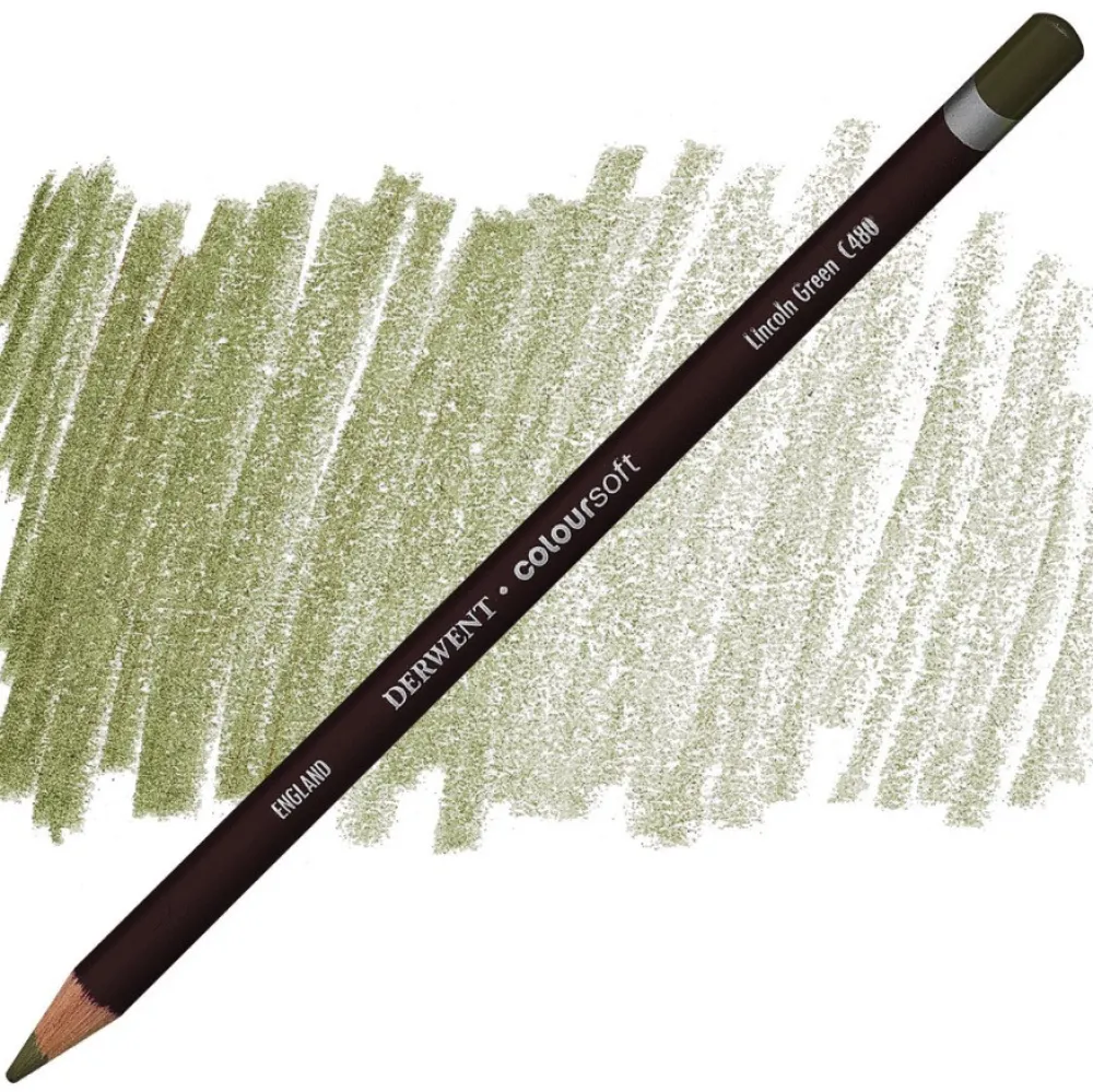 Derwent Kredka Coloursoft - - C480, Lincoln Green > Kredki