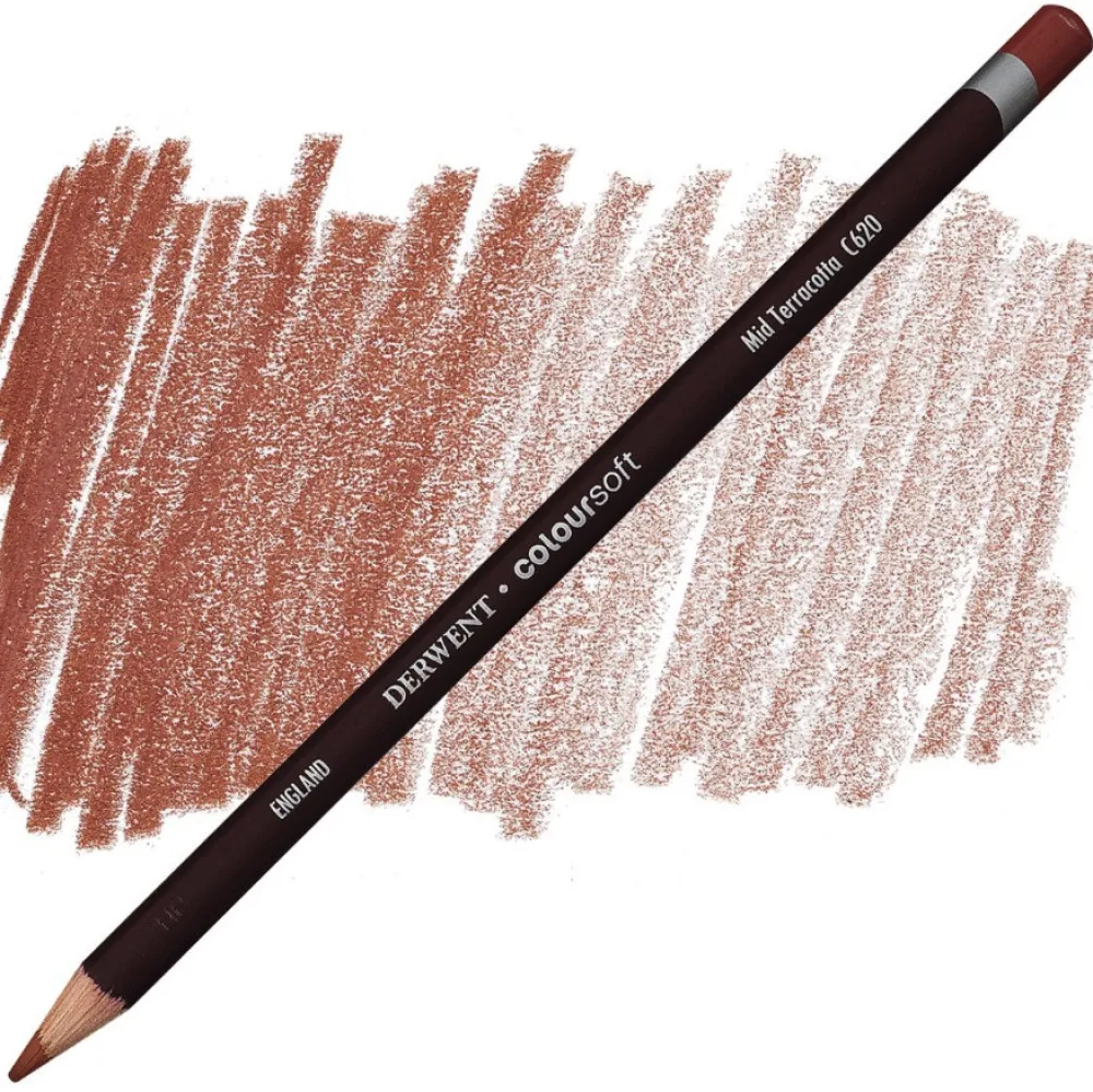 Derwent Kredka Coloursoft - - C620, Mid Terracotta > Kredki