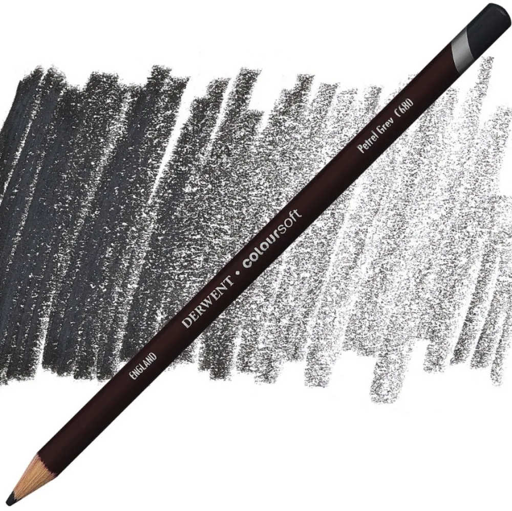 Derwent Kredka Coloursoft - - C680, Petrel Grey > Kredki