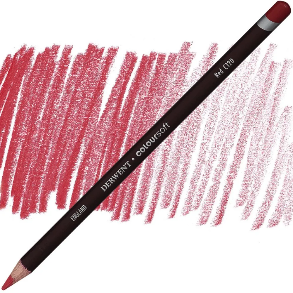 Derwent Kredka Coloursoft - - C120, Red > Kredki