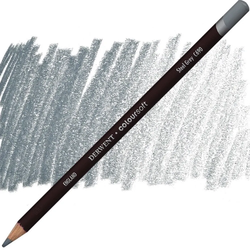 Derwent Kredka Coloursoft - - C690, Steel Grey