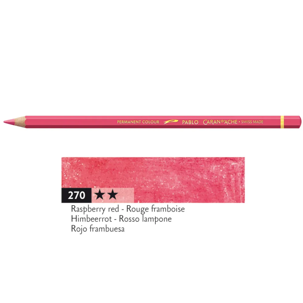 Caran d'Ache Kredka ołówkowa Pablo - - 270, Raspberry Red > Kredki