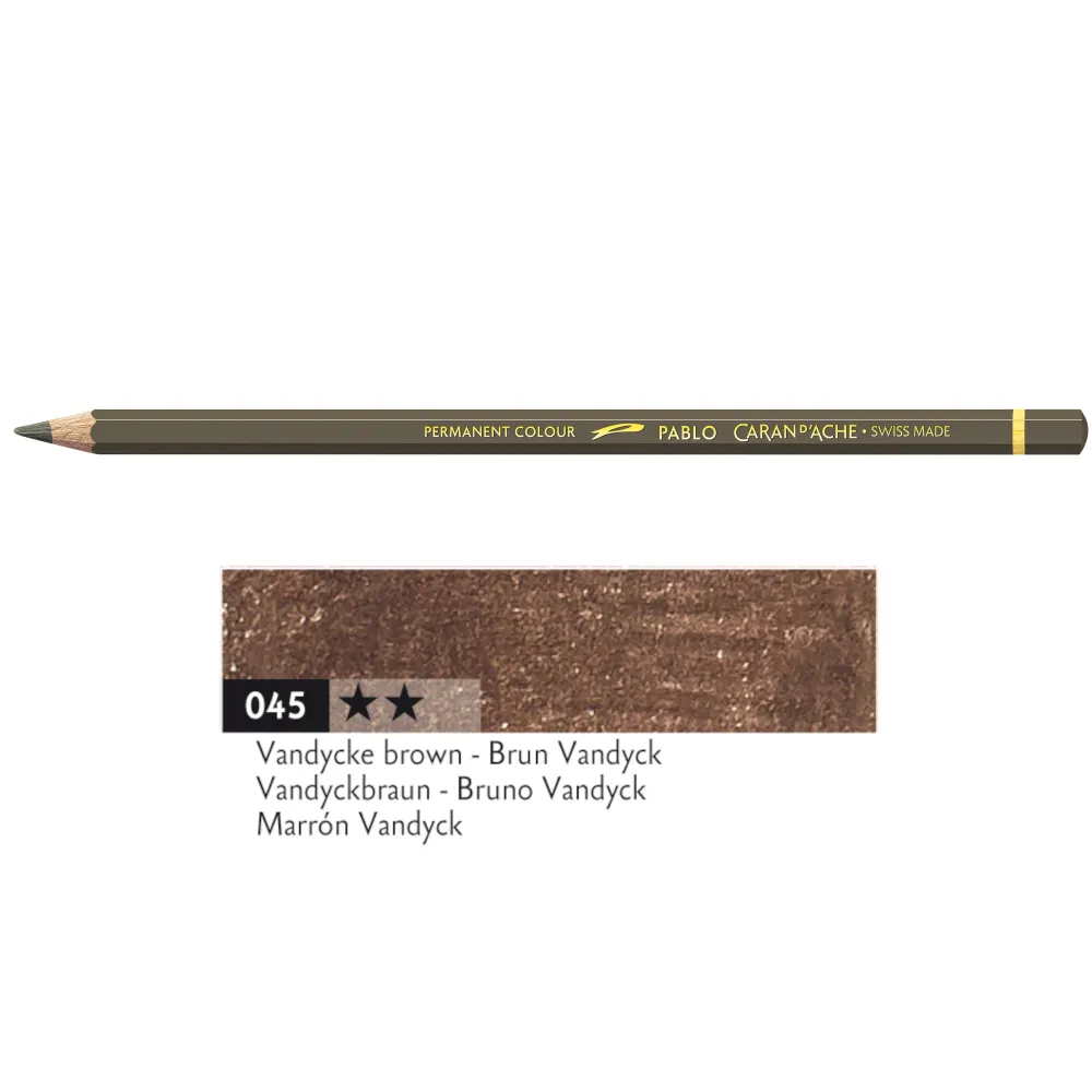 Caran d'Ache Kredka ołówkowa Pablo - - 045, Vandycke Brown