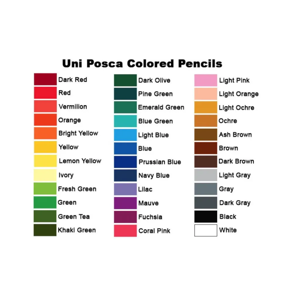 Uni Posca Kredka ołówkowa Posca Pastel - - White