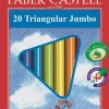 Faber-Castell Kredki trójkątne Jumbo + temperówka - - 20 kolorów > Dzieci Kredki Dla Dzieci