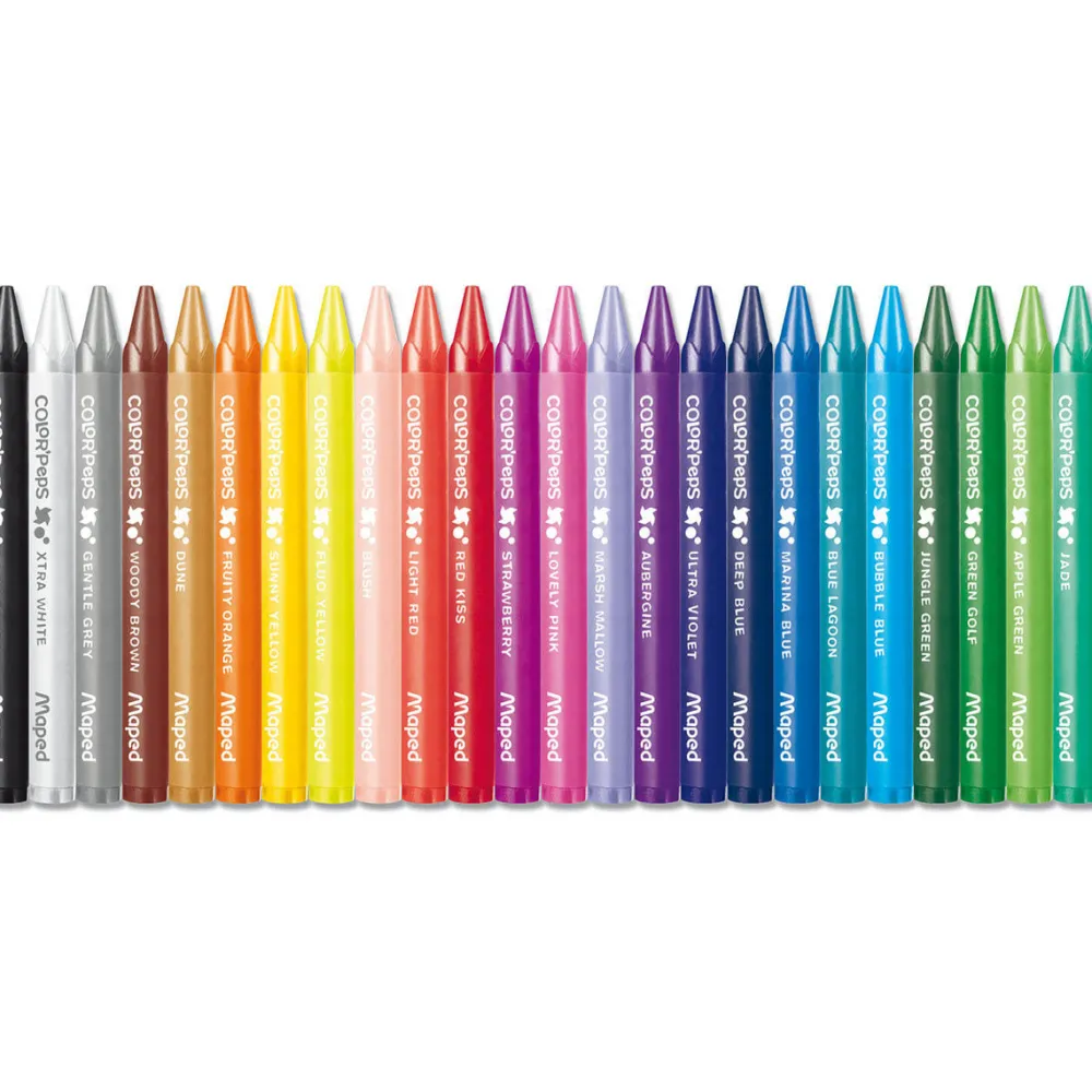 Maped Kredki świecowe Color' Peps Wax dla dzieci - - 24 kolory > Dzieci Kredki Dla Dzieci