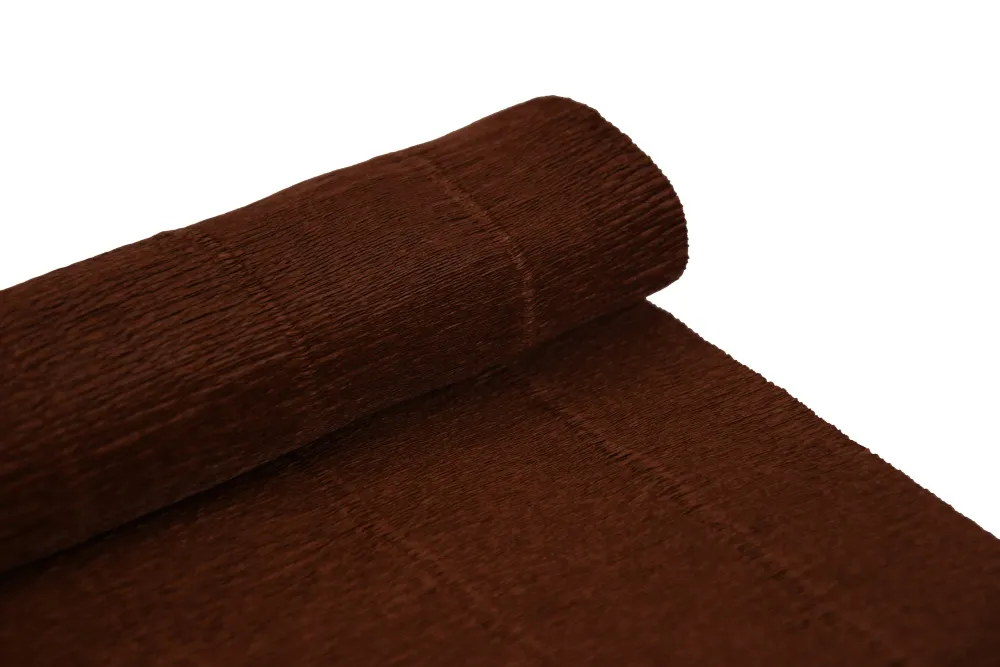 Cartotecnica Rossi Krepina, bibuła włoska 180 g - Dark brown, 50 x 250 cm
