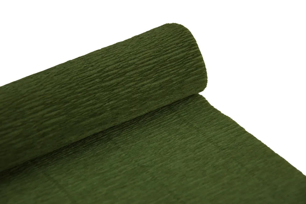 Cartotecnica Rossi Krepina, bibuła włoska 180 g - Sage green, 50 x 250 cm > Bibuła I Krepina