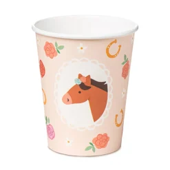 PartyDeco Kubeczki papierowe Konie - 220 ml, 6 szt. > Kubeczki Papierowe