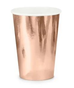 PartyDeco Kubeczki papierowe - różowe złoto, 220 ml, 6 szt. > Kubeczki Papierowe