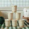 PartyDeco Kubeczki papierowe Strzemiona - beżowe 220 ml 6 szt. > Kubeczki Papierowe