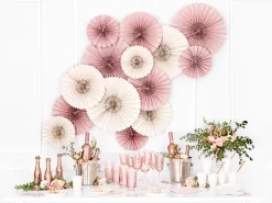 PartyDeco Kubeczki papierowe w różowe kropki - białe, 260 ml, 6 szt. ><noscript><img width=