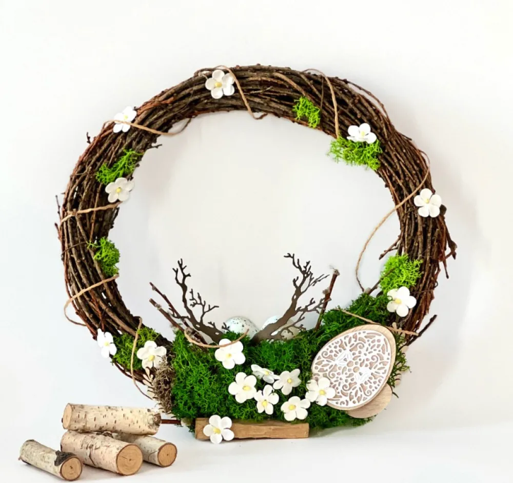 dpCraft Kwiaty papierowe - - białe, 2 cm, 60 szt.