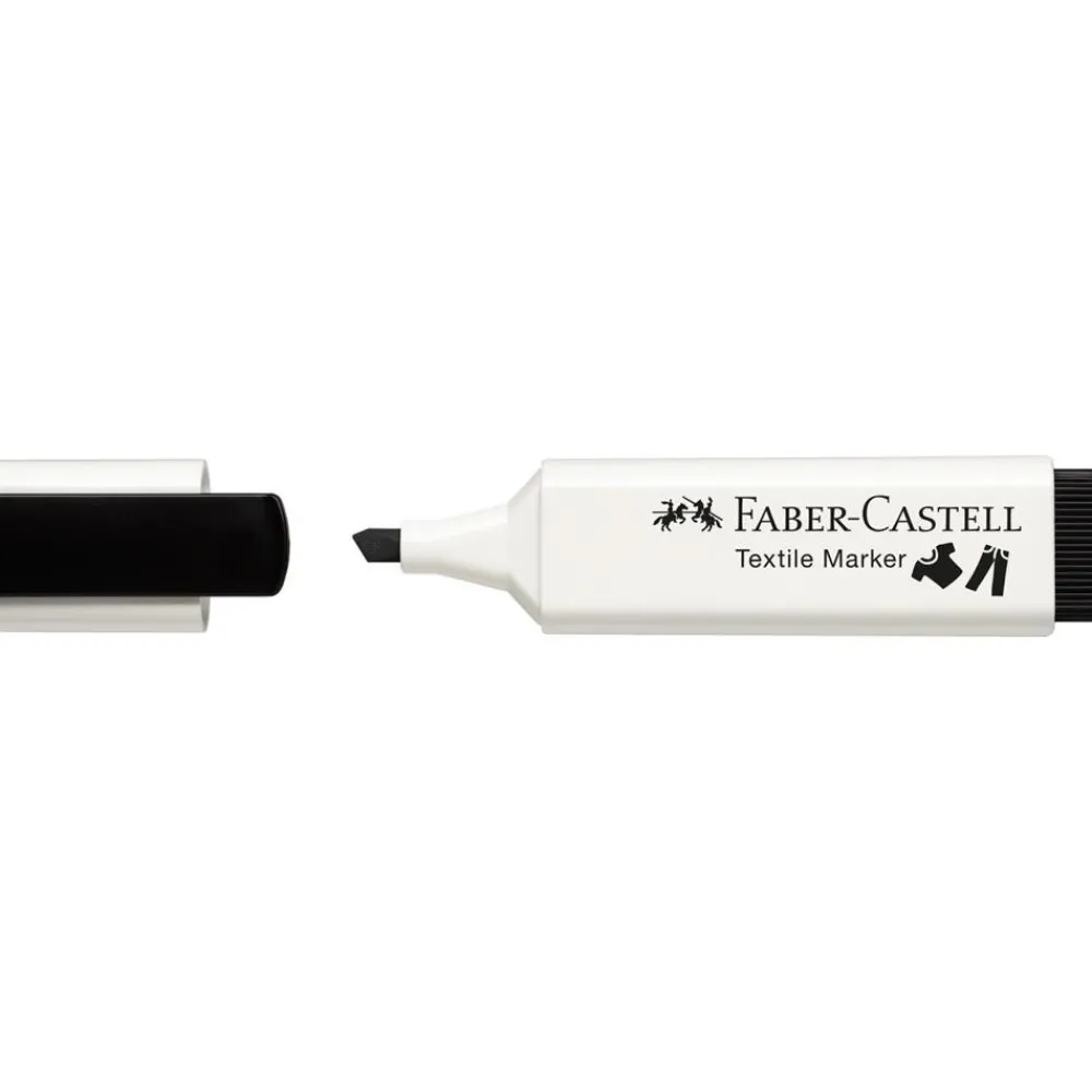 Faber-Castell Marker do tkanin - - czarny
