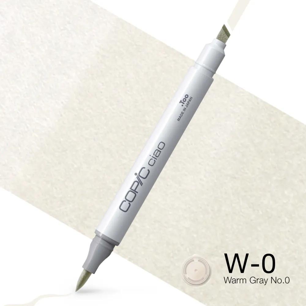 Copic Marker dwustronny Ciao - W-0 Warm Gray No.0 > Markery, Brushpeny I Pisaki