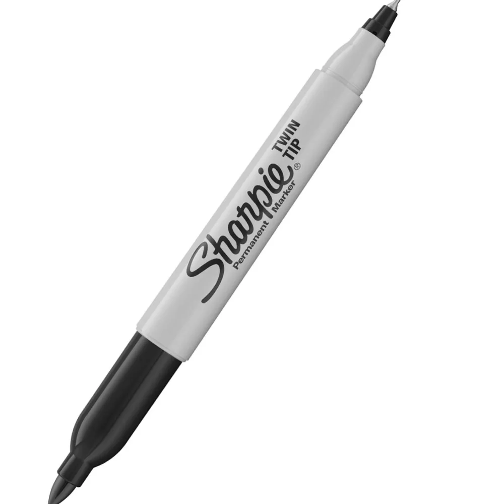Sharpie Marker dwustronny Twin Tip - - czarny > Markery, Brushpeny I Pisaki