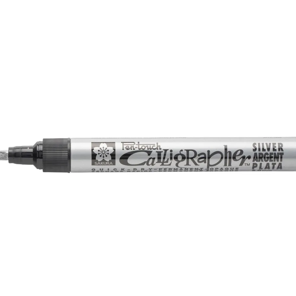 Sakura Marker olejny Pen-Touch Calligrapher - - Silver, 5 mm > Pisaki Kaligraficzne
