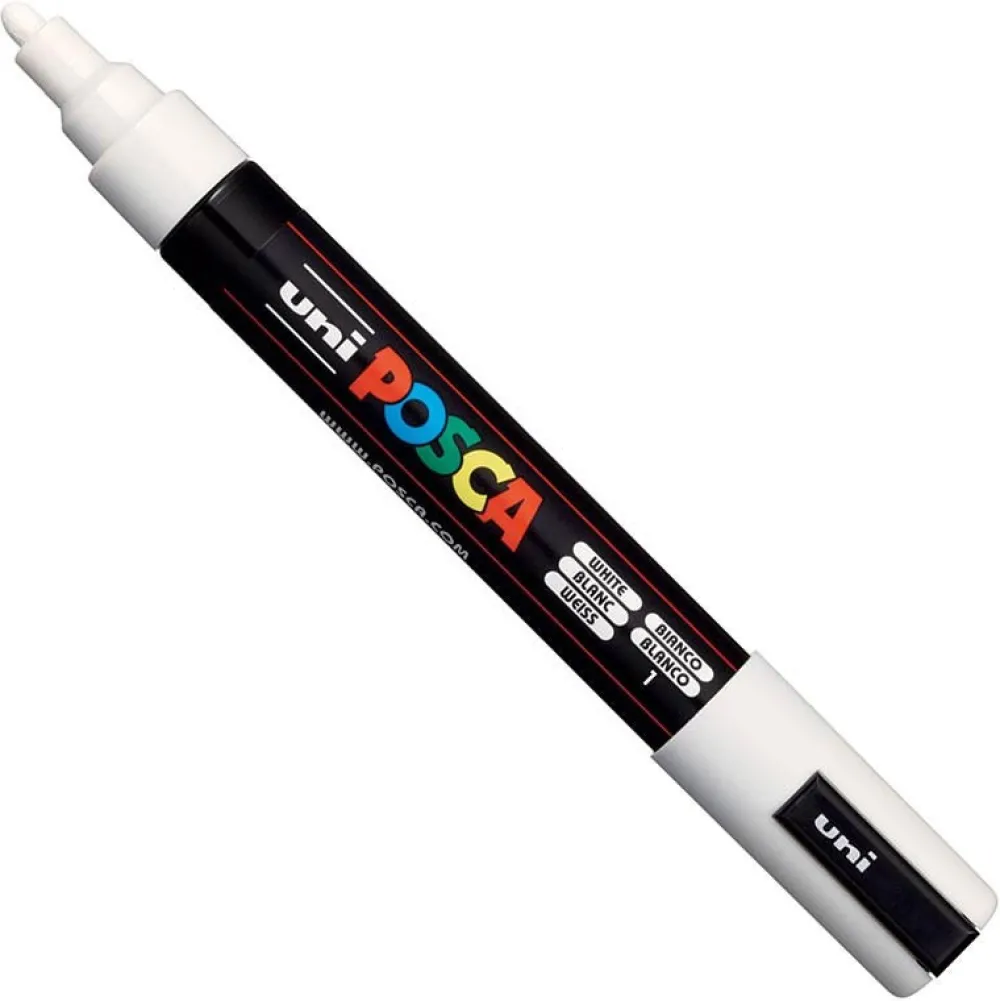 Uni Posca Marker Posca PC-5M - Uni - biały, white > Markery, Brushpeny I Pisaki