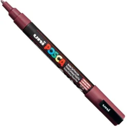 Uni Posca Marker Posca PC-3M - Uni - czerwony, red wine