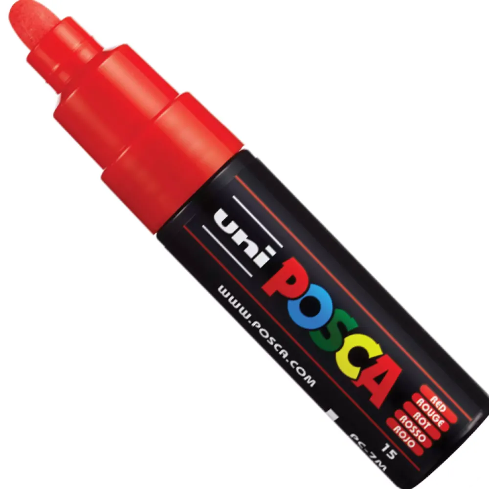 Uni Posca Marker Posca PC-7M - Uni - czerwony, red > Markery, Brushpeny I Pisaki