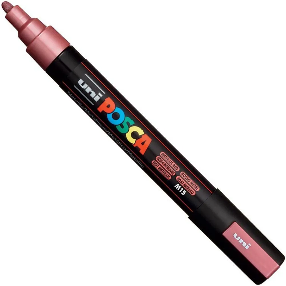Uni Posca Marker Posca PC-5M - Uni - czerwony, metallic red