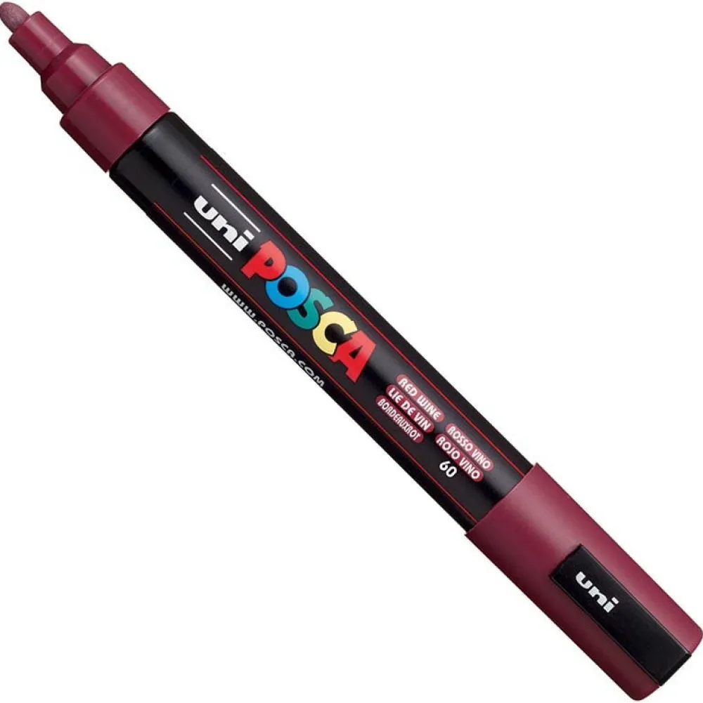 Uni Posca Marker Posca PC-5M - Uni - czerwony, red wine > Markery, Brushpeny I Pisaki