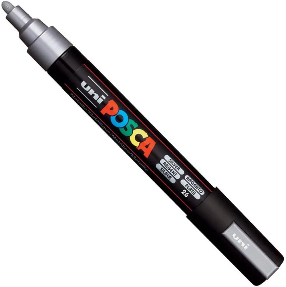 Uni Posca Marker Posca PC-5M - Uni - srebrny, silver