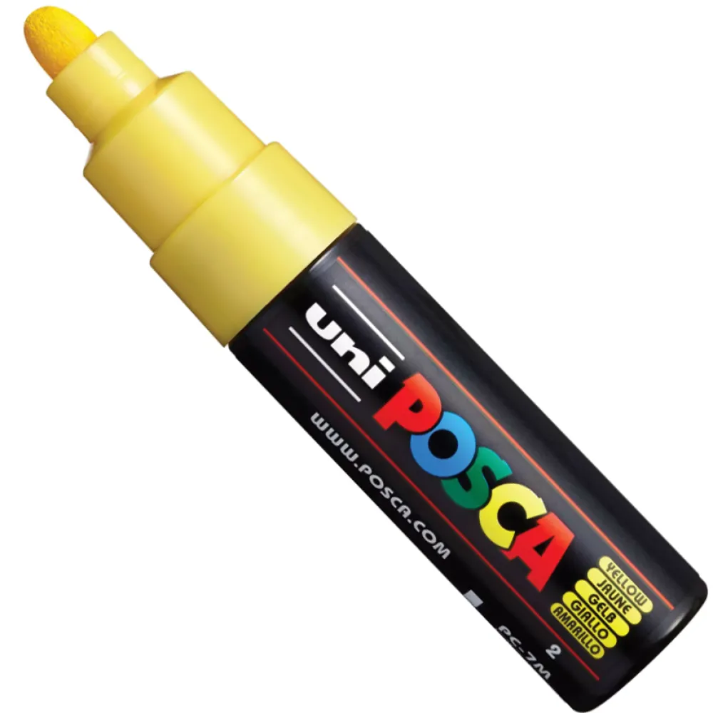 Uni Posca Marker Posca PC-7M - Uni - żółty, yellow