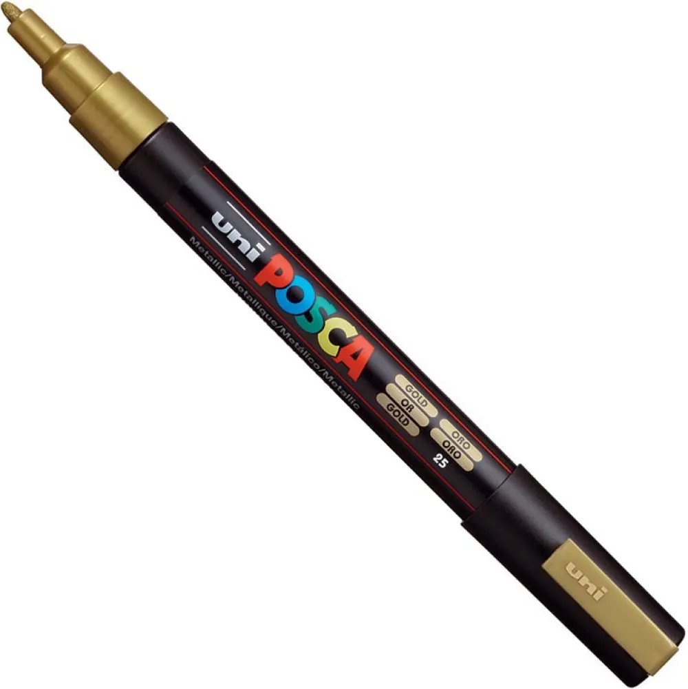 Uni Posca Marker Posca PC-3M - Uni - złoty, gold > Markery, Brushpeny I Pisaki